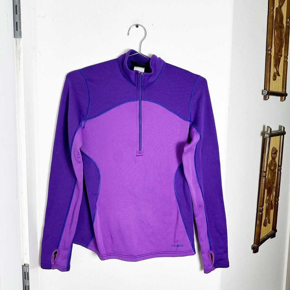 Patagonia Purple 1/2 Zip Thermal Long Sleeve Top sz S